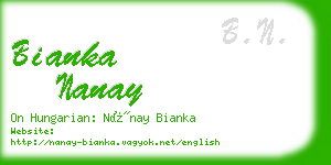 bianka nanay business card